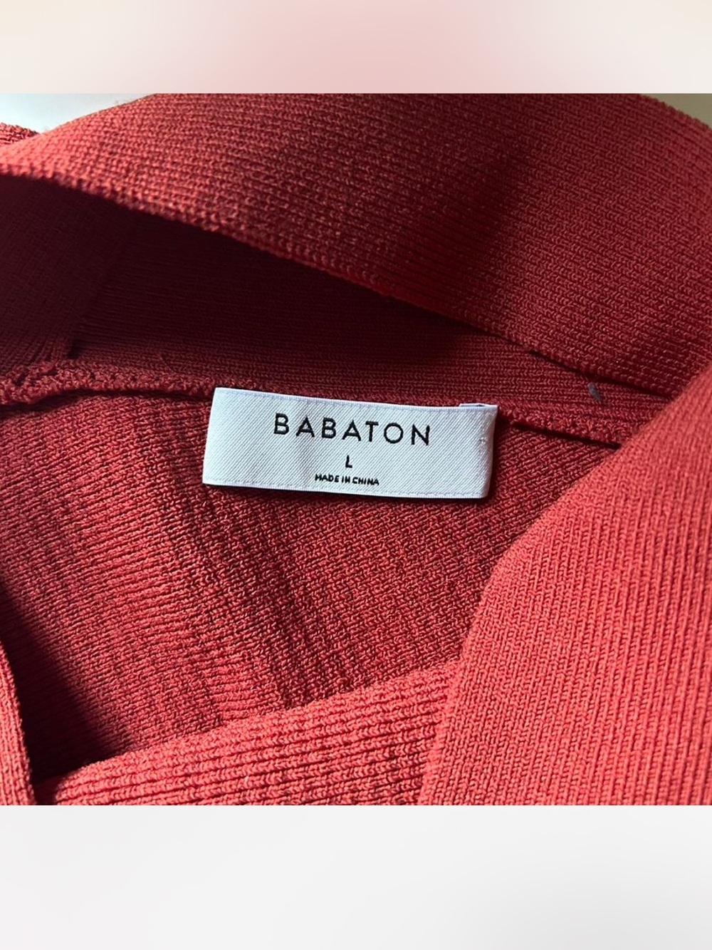 Babaton Cross-Front Ribbed Crop Top - Deep Red - Picture 5 of 7